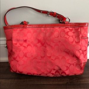 Coach red handbag